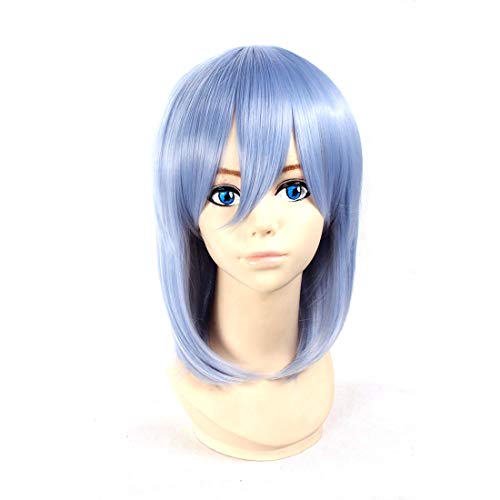 HOOLAZA Blaue Kurze Gerade Perücke Touhou Projekt Remilia Scarlet Cirno für die Halloween Party Cosplay Perücke(EINWEG) von HOOLAZA