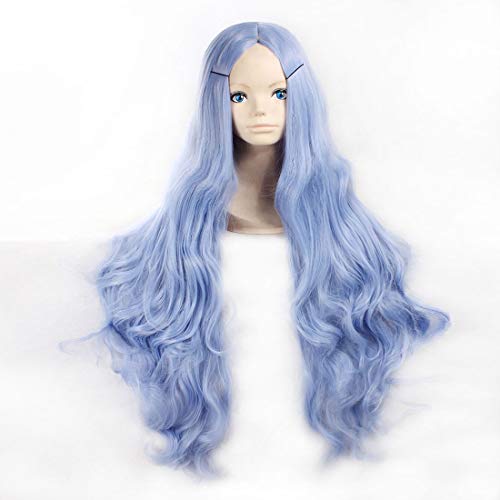 HOOLAZA Blaue extralange lockige Perücke Macross Frontier Sheryl Nome für die Halloween-Party-Cosplay-Perücken(EINWEG) von HOOLAZA