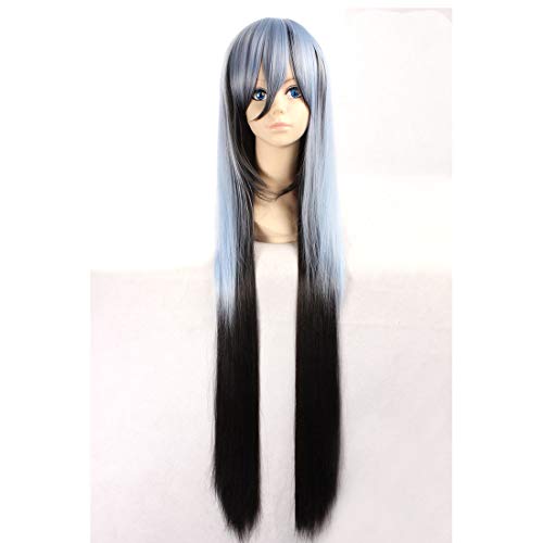 HOOLAZA Deep Highlights Blaue gemischte schwarze lange gerade Perücke Oikawa Tsurara für die Halloween-Party-Cosplay-Perücken(EINWEG) von HOOLAZA