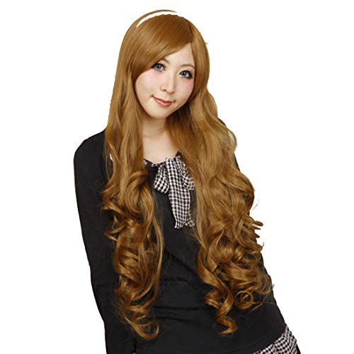 HOOLAZA Dunkelbraune Lange Lockige Wellenförmige Cosplay Perücke Fate Extra Ccc Lolita Stil Cosplay Perücke(EINWEG) von HOOLAZA