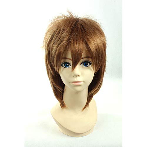 HOOLAZA Dunkelbraune kurze geschichtete Perücke Oshitari Kenya Yanase Yuu Takahashi Keisuke Inuzuka Kiba für die Halloween-Party-Cosplay-Perücken(EINWEG) von HOOLAZA