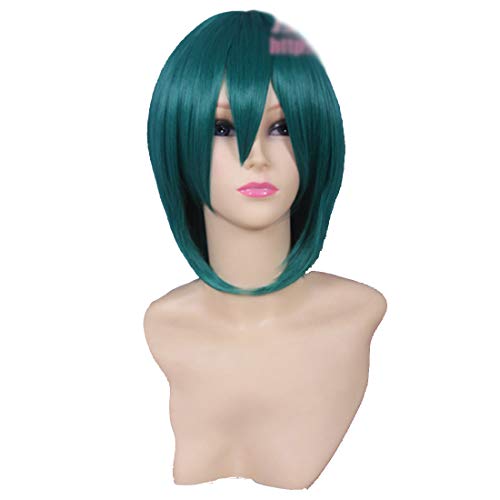 HOOLAZA Dunkelgrüne Kurze Gerade Cosplay Perücke 30 Cm der Prinz von TennisRyoma Echizen Cosplay Perücke(EINWEG) von HOOLAZA