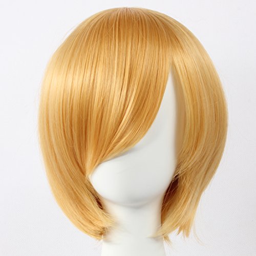HOOLAZA Goldene Gerade Perücke für die Halloween- oder Cosplay-Party(EINWEG) von HOOLAZA