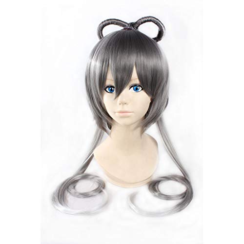 HOOLAZA Graue lange gerade Perücke Vocaloid Luo Tianyi für die Halloween Party Cosplay Perücken(EINWEG) von HOOLAZA