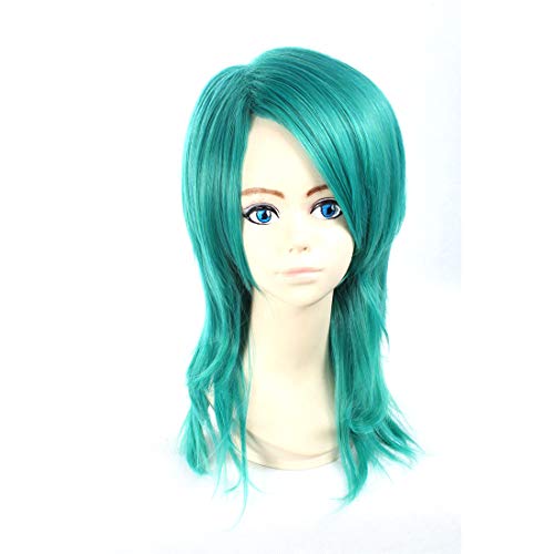 HOOLAZA Grüne mittlere lockige Perücke Zauberstab des Glücks für die Halloween-Party-Cosplay-Perücke(EINWEG) von HOOLAZA