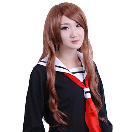 HOOLAZA Hellbraune lange lockige gewellte Cosplay Perücke 80cm Rozen Maiden Suiseiseki Cosplay Perücke(EINWEG) von HOOLAZA