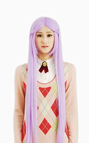 HOOLAZA Helllila Lange Gerade Cosplay Perücke Harukanaru Toki Keine Naka De Cosplay Perücke(EINWEG) von HOOLAZA