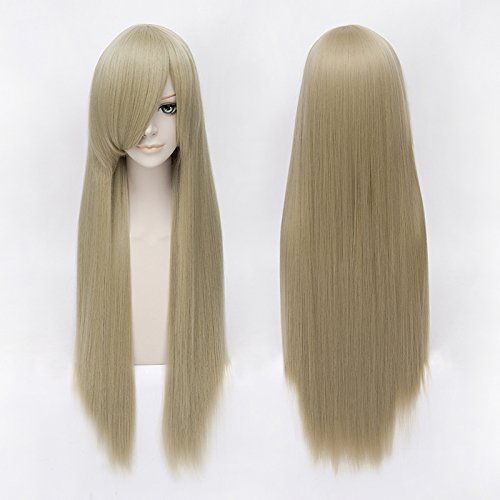 HOOLAZA Leinen Lange Gerade Mit Pony Perücke 80cm Blast of Tempest Fuwa Aika Cosplay Perücke(EINWEG) von HOOLAZA