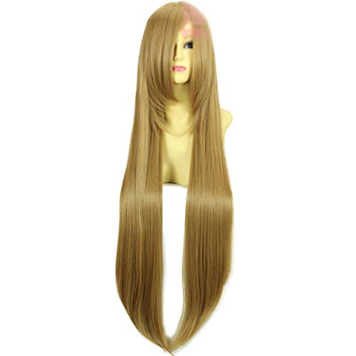 HOOLAZA Ligth Brown Lange Gerade Cosplay Perücke 80Cm Lolita Mehrzweck Cosplay Perücke(EINWEG) von HOOLAZA