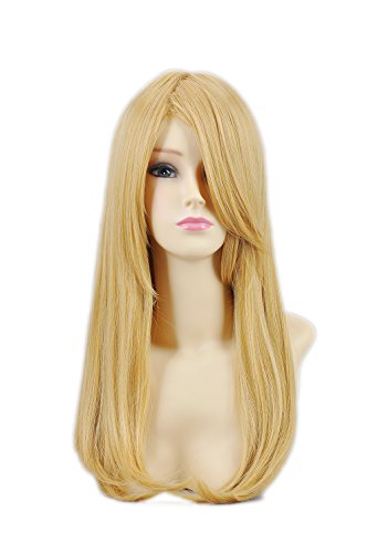 HOOLAZA Milch Goldene Lange Gerade Nach Innen Lockiges Haar SchwanzCosplay Perücke Tiger Bunny Carina Lyle Cosplay Perücke(EINWEG) von HOOLAZA