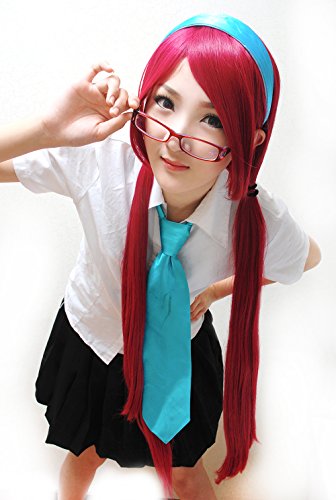 HOOLAZA Mulberry Lange Gerade Cosplay Perücke Makinami Mari Illustrious Cosplay Perücke(EINWEG) von HOOLAZA