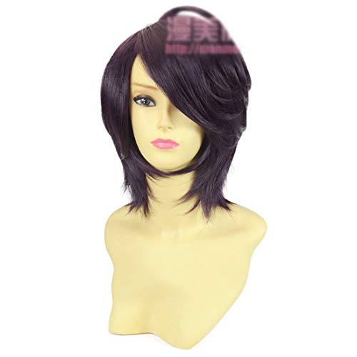 HOOLAZA Natural Black Kurze Gerade Cosplay Perücke Brüder Konflikt Asahina Azusa Cosplay Perücke(EINWEG) von HOOLAZA