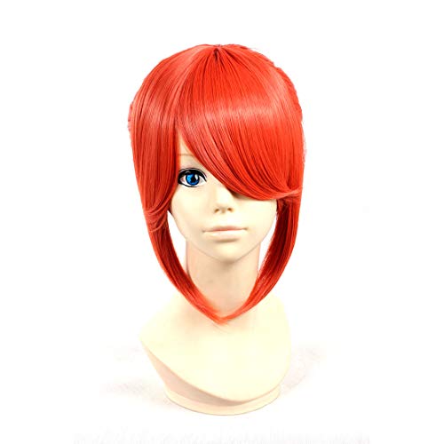HOOLAZA Orange Kurze Gerade Perücke Gintama Kagura für die Halloween Party Cosplay Perücken(EINWEG) von HOOLAZA
