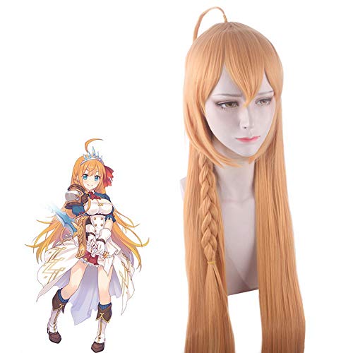 HOOLAZA Orange lange gerade Pony Perücke 100cm Re Dive Cosplay Perücke von HOOLAZA