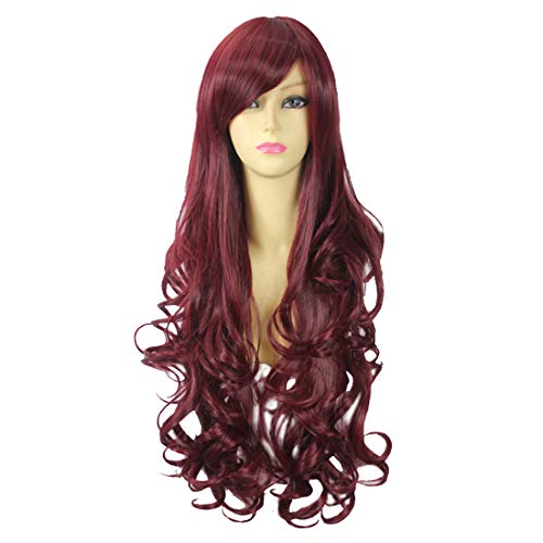 HOOLAZA Rotbraun Lange, Große, Lockige Wellenförmige Cosplay Perücke Harajuku Lolita Stil Tägliche Cosplay Perücke(EINWEG) von HOOLAZA