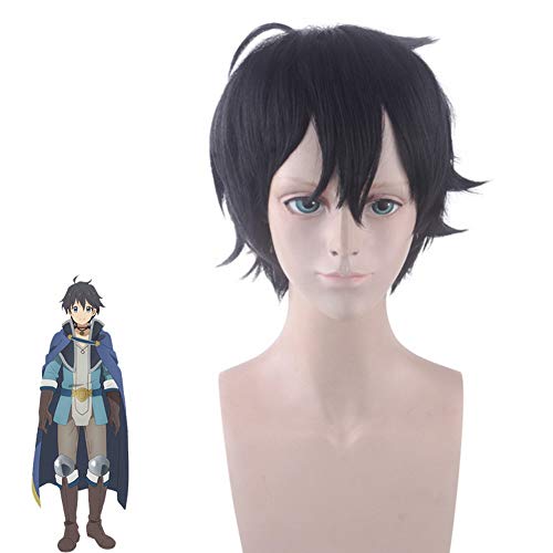 HOOLAZA Schwarz Kurzschwanz Anti Warping Bangs Perücke 100cm Re Dive Cosplay Perücke von HOOLAZA
