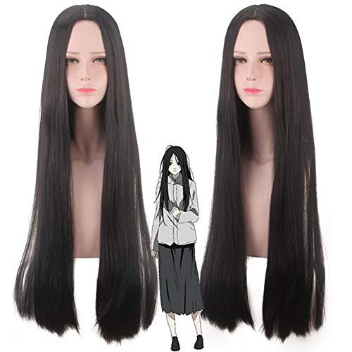 HOOLAZA Schwarze lange gerade Perücke 80 cm der Ausgestoßene unter einer Person Feng Bao Bao Cosplay Perücke von HOOLAZA