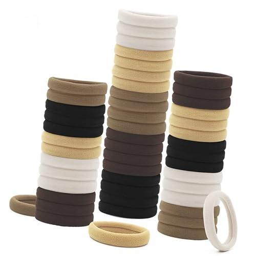 100 Stück hochelastische Haarbänder Pferdeschwanz-Halter, Haarringe, Fitness-Haargummis für tägliche Aktivitäten und Sport von HOOLRZI