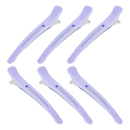 6 x Haarspangen für Frauen, Styling-Silikonband, professionelle Entenschnabel-Haarroller-Clip für Salon und Zuhause 6 x Haarspangen für Frauen, Styling-Silikonband, professionelle Entenschnabel-Haarroller-Clip für Salon und Zuhause von HOOLRZI