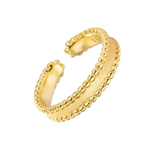 HOOLRZI Anspruchsvolle Legierung Offene Ringe Einzigartiger Offener Band Eleganter Finger für Frauen aus stabiler Legierung Anspruchsvolles Geschäft, Einheitsgröße, Wie beschrieben, Wie beschrieben von HOOLRZI