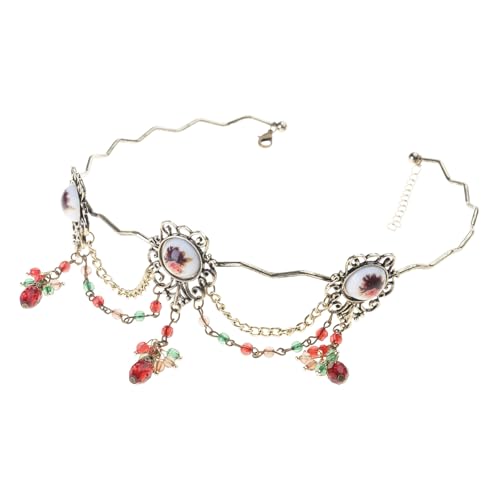 HOOLRZI Elegante Halskette in Tropfenform mit Vintage-Rosen-Designs, Schmuck-Accessoire für trendige Frauen, stilvolle Outfits, modische Statement-Halskette von HOOLRZI