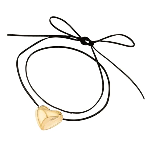 HOOLRZI Elegantes Set aus Halskette und Ohrringen aus Legierung, mit beflockter Kette, Dekoration für Damen, stilvolle Outfits, modische Choker-Kette, Einheitsgröße, Wie beschrieben, Wie beschrieben von HOOLRZI