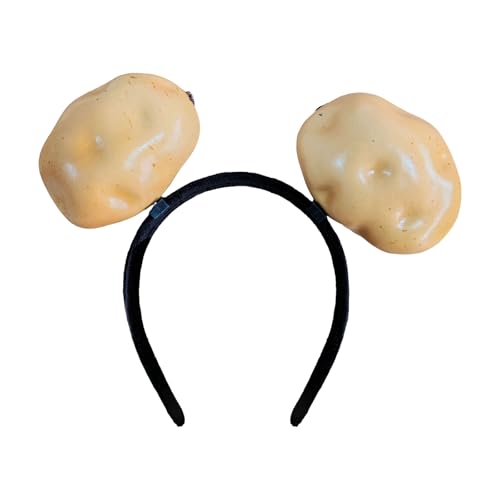 HOOLRZI Lustiges, einzigartiges Kunstharz-Stirnband mit realistischen Obst- und Gemüsedesigns für Geburtstage und Feste von HOOLRZI