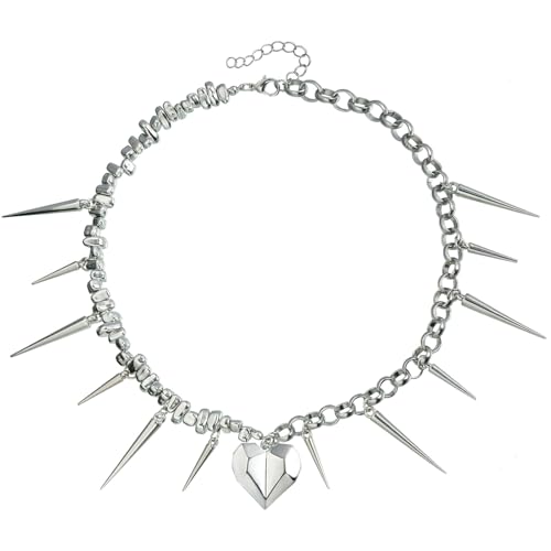 HOOLRZI Modische Halskette mit unregelmäßigem Herz-Anhänger, symbolisiert einzigartige Stile und echte Emotionen, für trendige Frauen, den täglichen Gebrauch, trendiger Herzschmuck von HOOLRZI