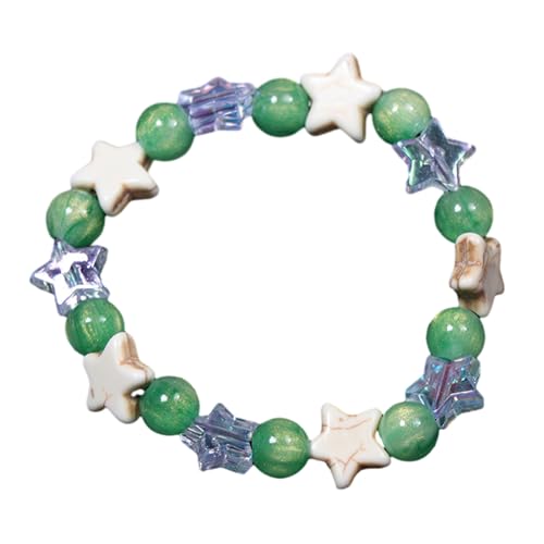HOOLRZI Stern-Armband, bunter Stern-Anhänger, Perlenarmband, verstellbare herausziehbare Handketten, modischer Armband-Schmuck für Frauen und Mädchen von HOOLRZI