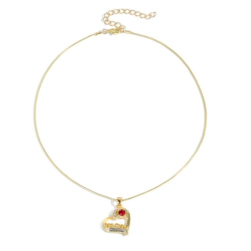 HOOLRZI Stilvolle Halskette mit Herz-Kristallen, aus stabiler Legierung mit Diamant-Akzenten für jeden Tag, elegante Liebeshalskette, Einheitsgröße, Wie beschrieben, Wie beschrieben von HOOLRZI