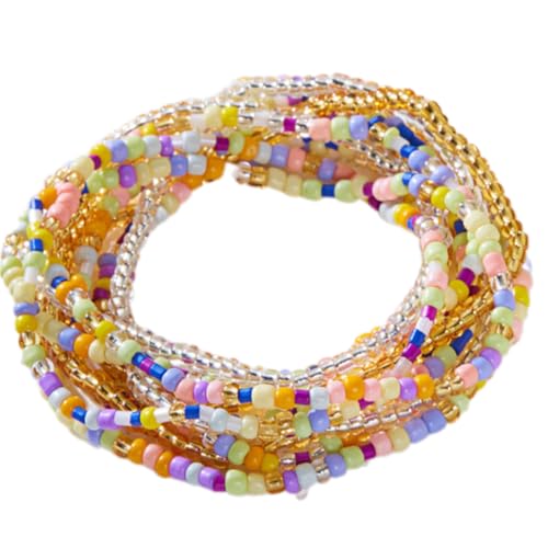 HOOLRZI Verstellbare Stile, Perlen für Frauen, mehrlagig, stapelbar, Schmuck, Mode-Accessoire, handgefertigt, geflochten, Einheitsgröße, Wie beschrieben von HOOLRZI