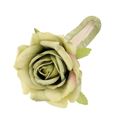 Haarspange mit Rosenblüten, starke Haarklammer für Damen, elegante Kopfbedeckung, ideal für Hochzeiten, Strand und den täglichen Gebrauch von HOOLRZI