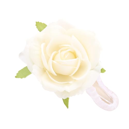 Haarspange mit Rosenblüten, starke Haarklammer für Damen, elegante Kopfbedeckung, ideal für Hochzeiten, Strand und den täglichen Gebrauch von HOOLRZI