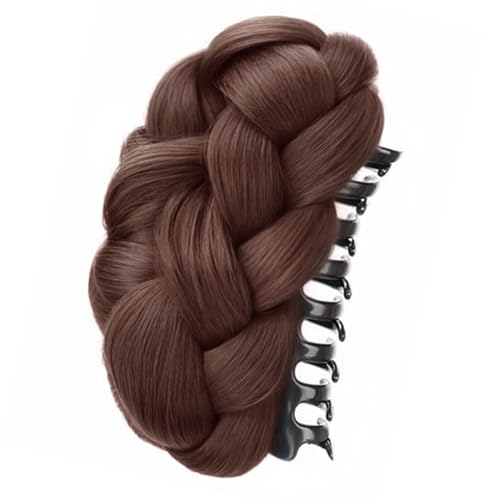 Realistische, gedrehte, geflochtene Haarklammer für Damen, Hochsteckfrisuren, mit sicherem Haarklammer für schnelle Frisur von HOOLRZI
