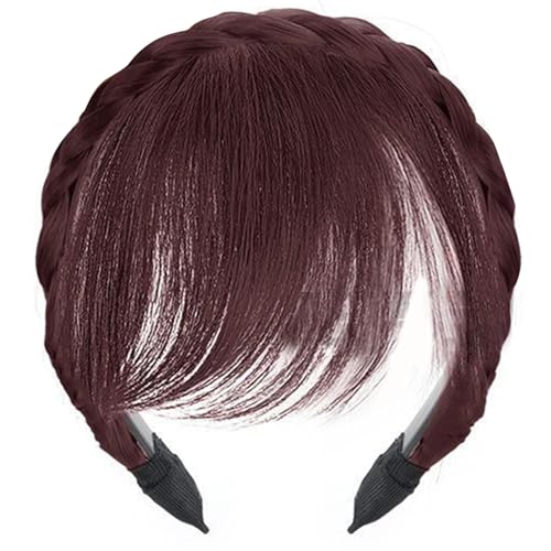Realistische Pony-Stirnband-Perücken für Damen, steigert das Haarvolumen, Pony, Haarreifen für verschiedene Anlässe von HOOLRZI