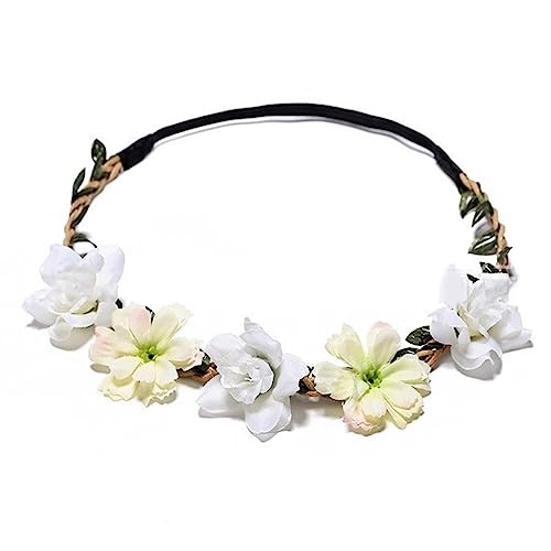 Rosenblüten Stirnband Braut Haarschmuck Tiefer Feen Kopfschmuck Braut Kopfschmuck Für Strand Hochzeits Requisiten Blumen Kopfschmuck von HOOLRZI