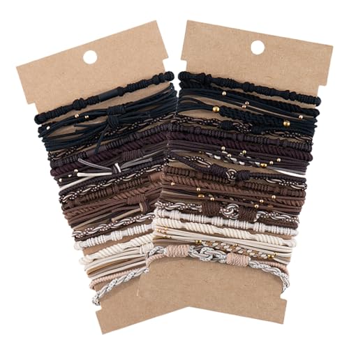 Set mit 24 weichen, handgewebten, elastischen Haarbändern, bequemes Zubehör, bunte Haarbänder, elastische Haarbänder von HOOLRZI