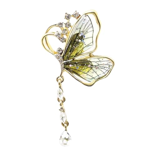 Trendige Quasten Schmetterling Schmuck Elegante Wassertropfen Form Designs Stabile Legierung Brosche Tragbar für gesellschaftliche Veranstaltungen, Statement-Brosche Pin, Einheitsgröße, Wie von HOOLRZI