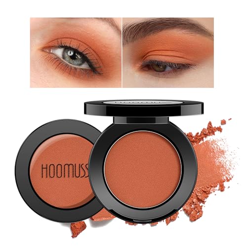 Einzelne Koralle Matte Lidschatten Palette, handgepresst, langanhaltend und faltenfrei, intensiv pigmentiert Orange Lidschatten (Deep Coral) von HOOMUSS