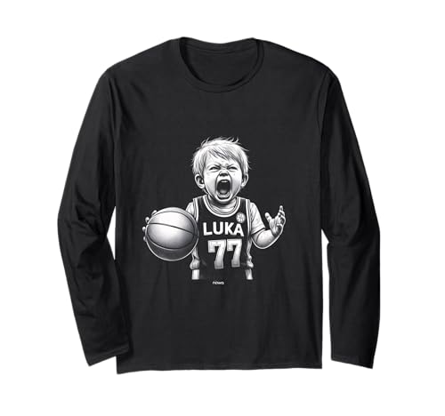SCHREI BABY LUKA BESCHWERT SICH LAUTSTARK Langarmshirt von HOOPS by nowa. BASKETBALL MOTIVATION SPORT LUKA