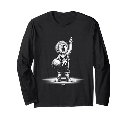 SCHREI BABY LUKA BÖSE UND WÜTEND AUF DICH Langarmshirt von HOOPS by nowa. BASKETBALL MOTIVATION SPORT LUKA