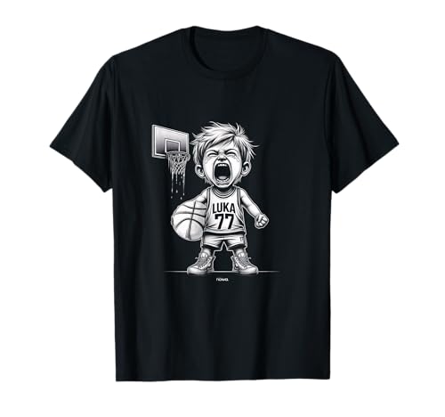 SCHREI BABY LUKA HEULT ZUSAMMEN MIT DEM KORB T-Shirt von HOOPS by nowa. BASKETBALL MOTIVATION SPORT LUKA