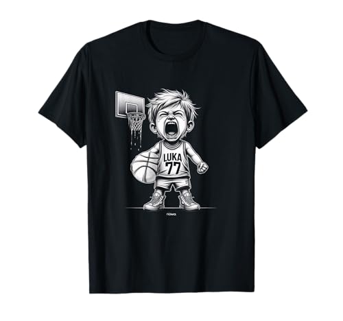 SCHREI BABY LUKA WÜTEND AUF DEM BASKETBALL PLATZ T-Shirt von HOOPS by nowa. BASKETBALL MOTIVATION SPORT LUKA