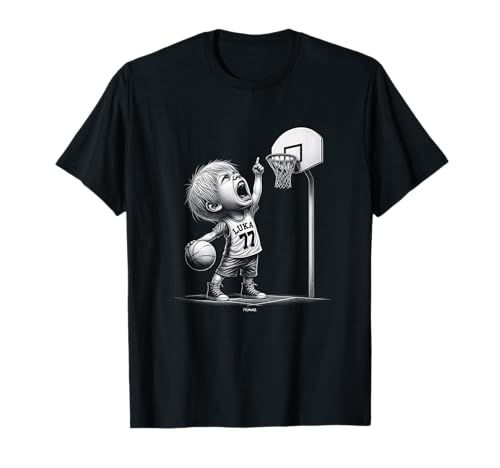 SCHREI BABY LUKA WÜTEND AUF DICH AUF DEM BASKETBALL PLATZ T-Shirt von HOOPS by nowa. BASKETBALL MOTIVATION SPORT LUKA