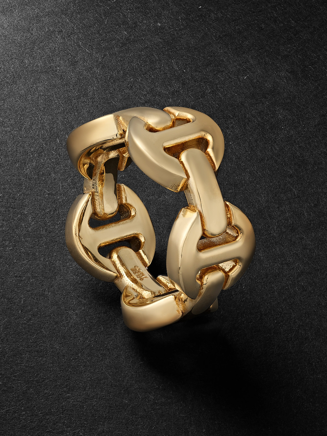 HOORSENBUHS - Dame Tri-Link 18-Karat Gold Ring - Men - Gold - 8 von HOORSENBUHS