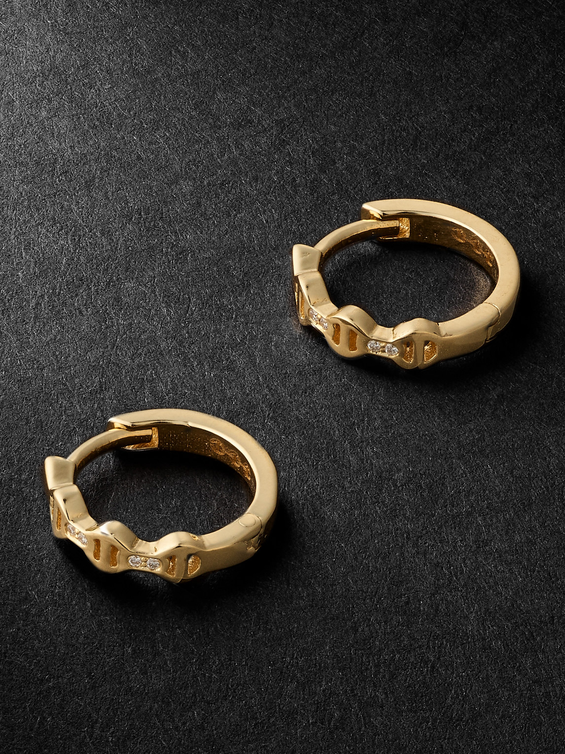 HOORSENBUHS - 18-Karat Gold Diamond Hoop Earrings - Men - Gold von HOORSENBUHS