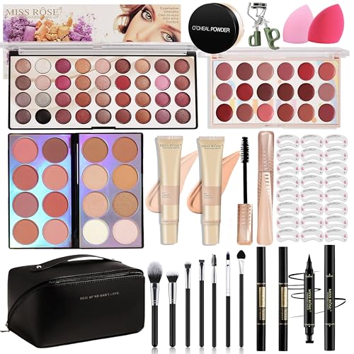 HOORayeah Make Up Set - Schminke Set für Frauen - Schminkkoffer Damen with Lidschattenpalette, Lippenstiftpalette, All-in-One-Wangenpalette HOORayeah Make Up Set - Schminke Set für Frauen - Schminkkoffer Damen with Lidschattenpalette, Lippenstiftpalette, All-in-One-Wangenpalette von HOORayeah
