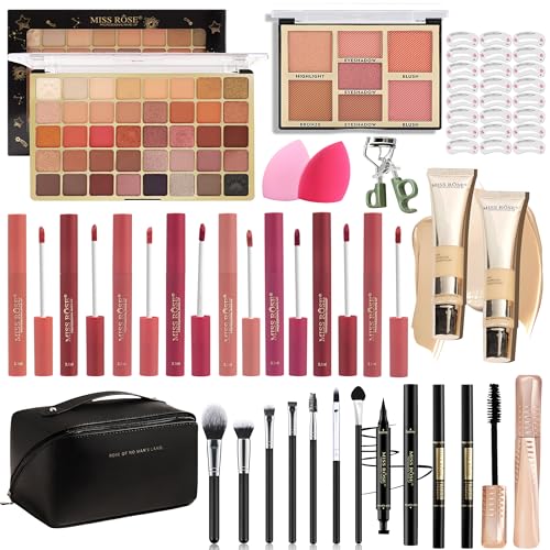 HOORayeah Schminke - Schminkkoffer Mädchen - Schminkkoffer Damen - Makeup Set with Lippenstiftpalette, flüssige Foundation, Mascara HOORayeah Schminke - Schminkkoffer Mädchen - Schminkkoffer Damen - Makeup Set with Lippenstiftpalette, flüssige Foundation, Mascara von HOORayeah