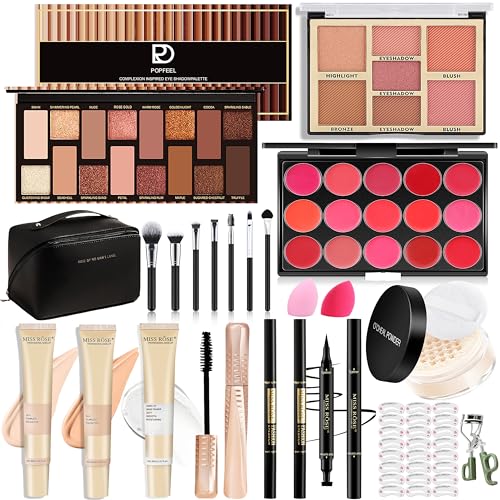 Makeup Sets for Women, Cosmetic Make Up Starter Kit With Storage Bag Portable Travel Make Up Set for Girls Palette Eyeshadow Foundation Lip Gloss for Teenage & Adults Makeup Sets for Women, Cosmetic Make Up Starter Kit With Storage Bag Portable Travel Make Up Set for Girls Palette Eyeshadow Foundation Lip Gloss for Teenage & Adults von HOORayeah