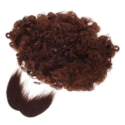 HOOTNEE 1satz Piraten Kostüm Zubehör Mit Afro-wig Und Fake Schnurrbart Set Für Karneval Halloween Und Kostümpartys Einfach Anzuwenden Und Bequem Zu Tragen von HOOTNEE